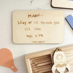 Placa "mi letra" Vuelta al cole