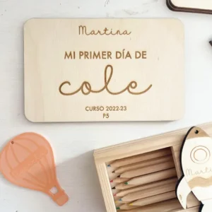 Placa rectangular Vuelta al cole