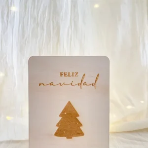 Postal navidad madera