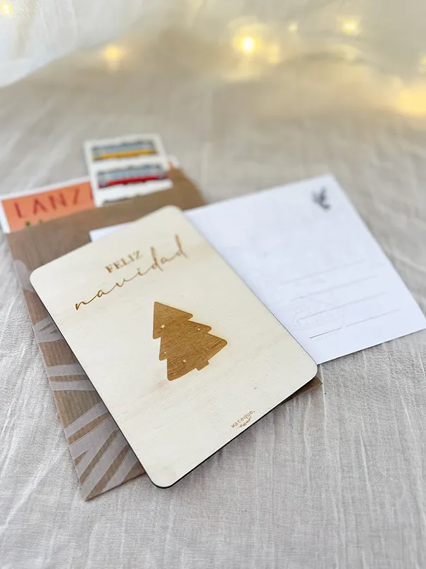 Postal navidad madera - Imagen 3