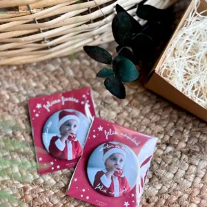 Chapa con foto navidad