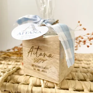 Portavelas madera personalizado