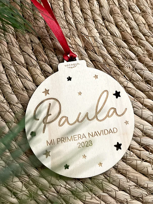 Bola mi primera navidad estrellitas - Imagen 2
