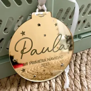 Bola mi primera navidad estrellitas