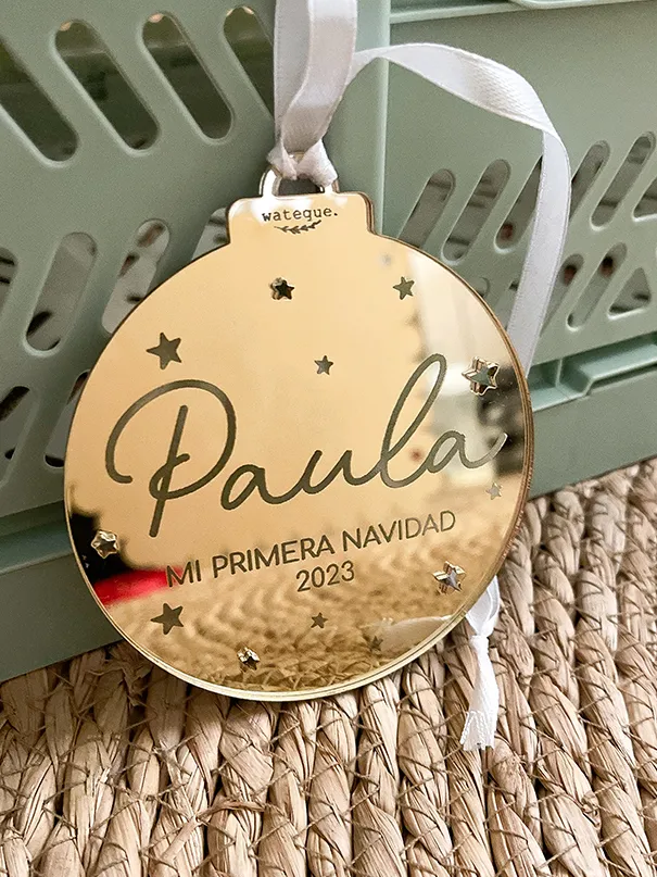 Bola mi primera navidad estrellitas