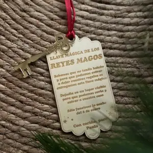 Llave mágica metacrilato - Papá Noel o Reyes