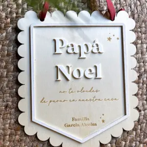 Cartel "para aquí" - Papá Noel o Reyes Magos