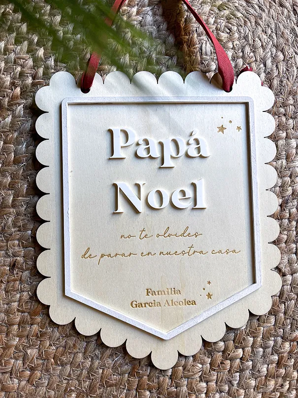 Cartel "para aquí" - Papá Noel o Reyes Magos