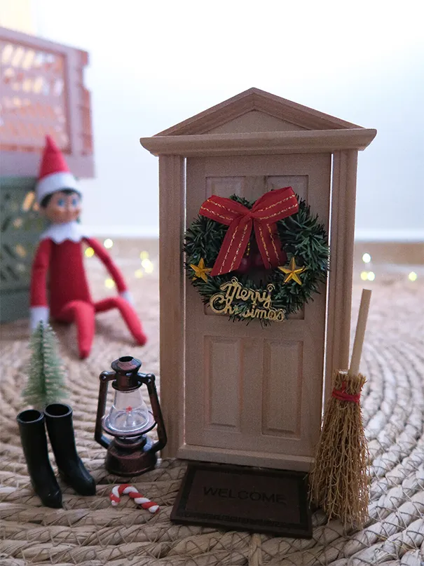 Puerta mágica Elfo de navidad