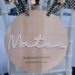 Placa protagonista nombre metactilato