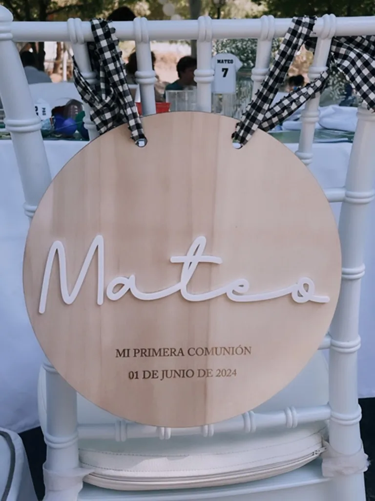 Placa protagonista nombre metactilato