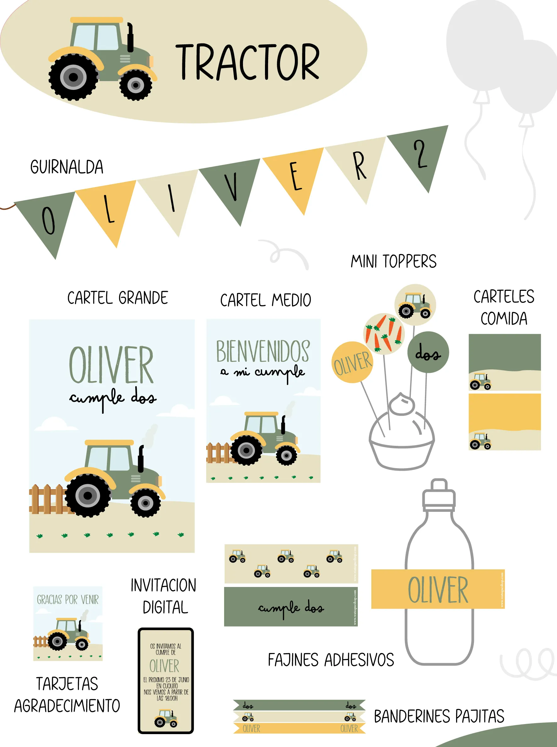 Tractor Party Kit