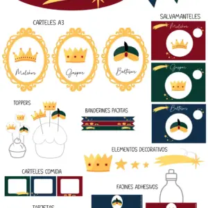 Imprimible Party Kit Reyes Magos