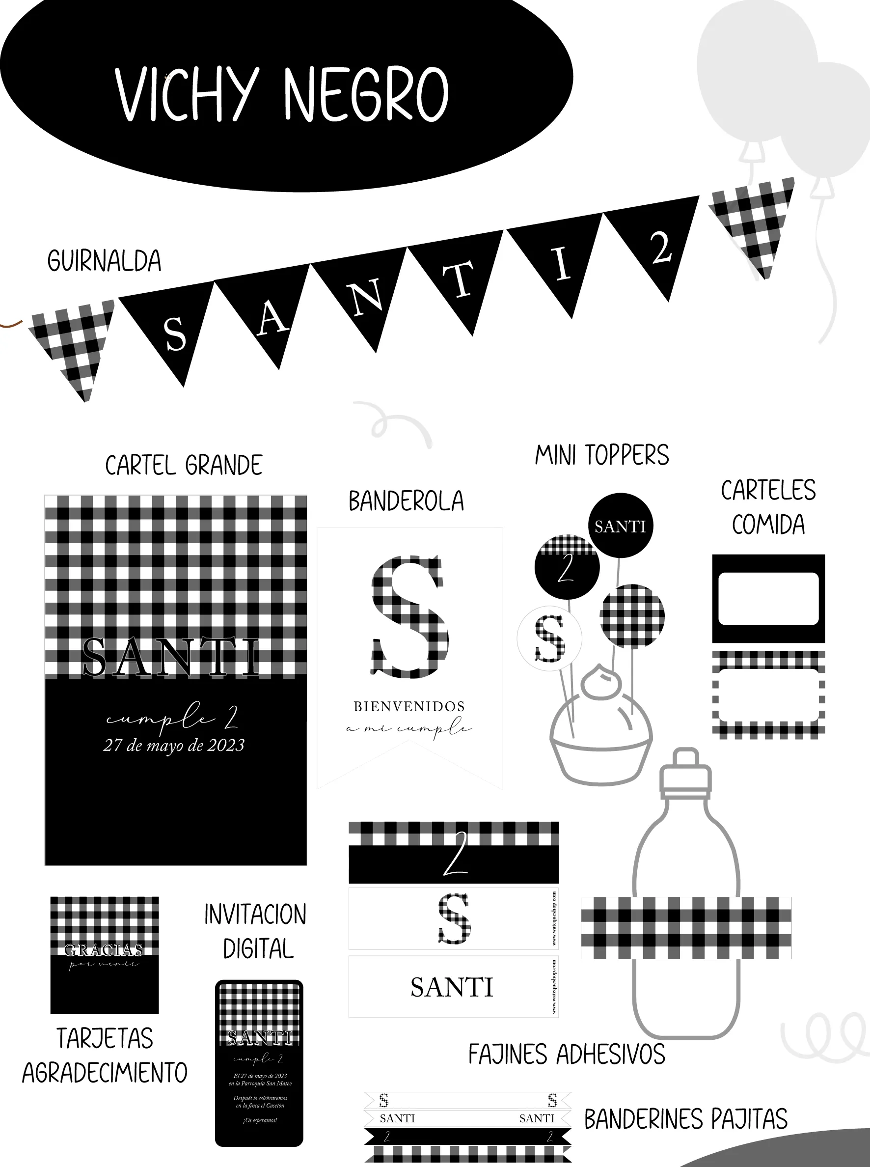 Vichy Negro Party Kit