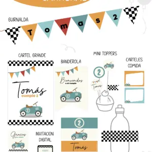 Coche de carreras Party Kit