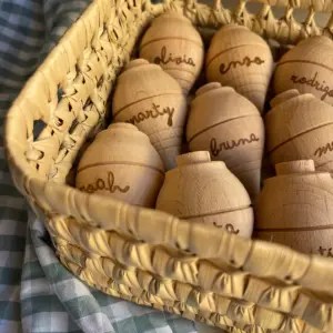 Peonza de madera personalizada