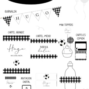 Fútbol Vichy Party Kit