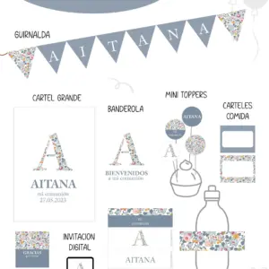 Liberty Azul Party Kit