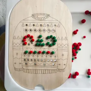 Inserto sensorial trofast "Jersery navidad"-  bandeja pequeña