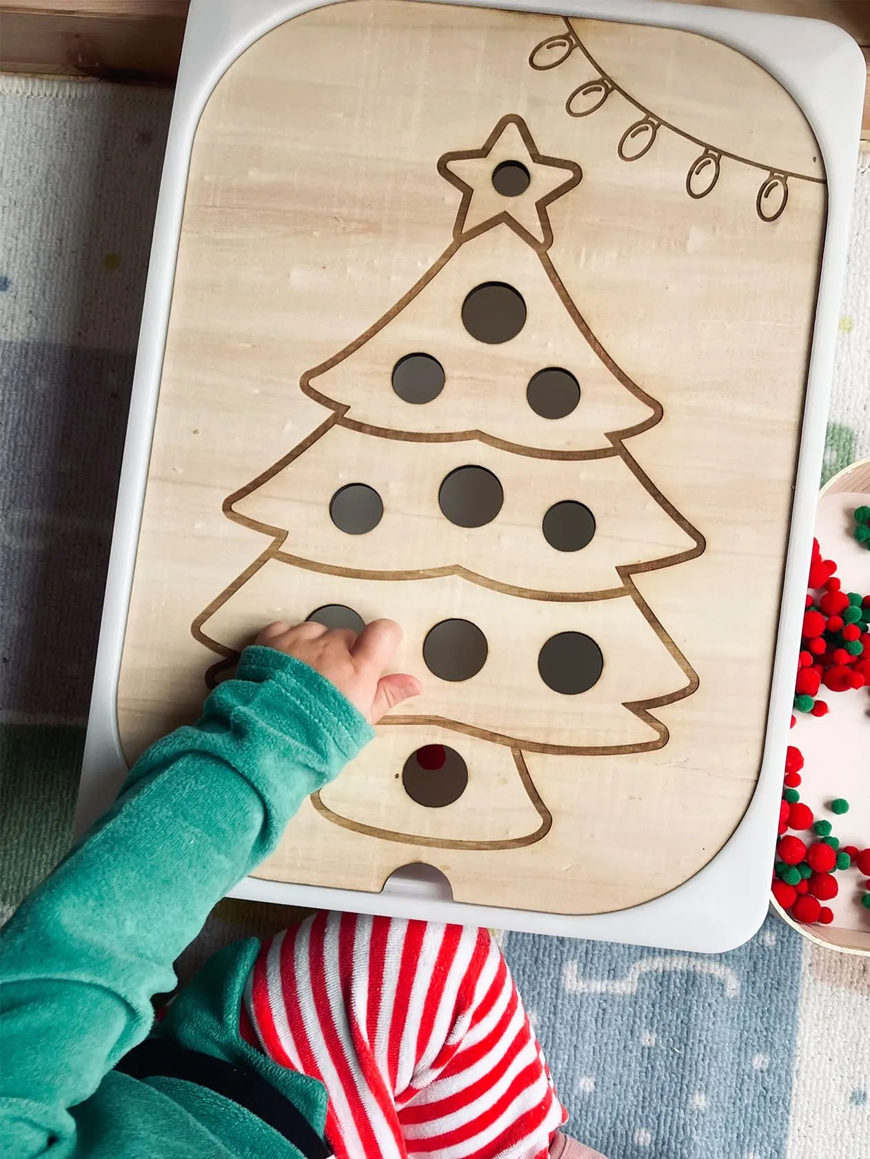 Inserto sensorial trofast "Árbol navidad"- bandeja pequeña - Imagen 2