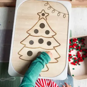 Inserto sensorial trofast "Árbol navidad"-  bandeja pequeña