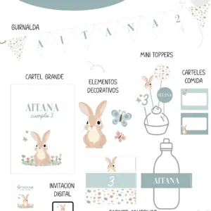 Conejito Azul Party Kit