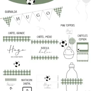 Fútbol Vichy Verde Party Kit