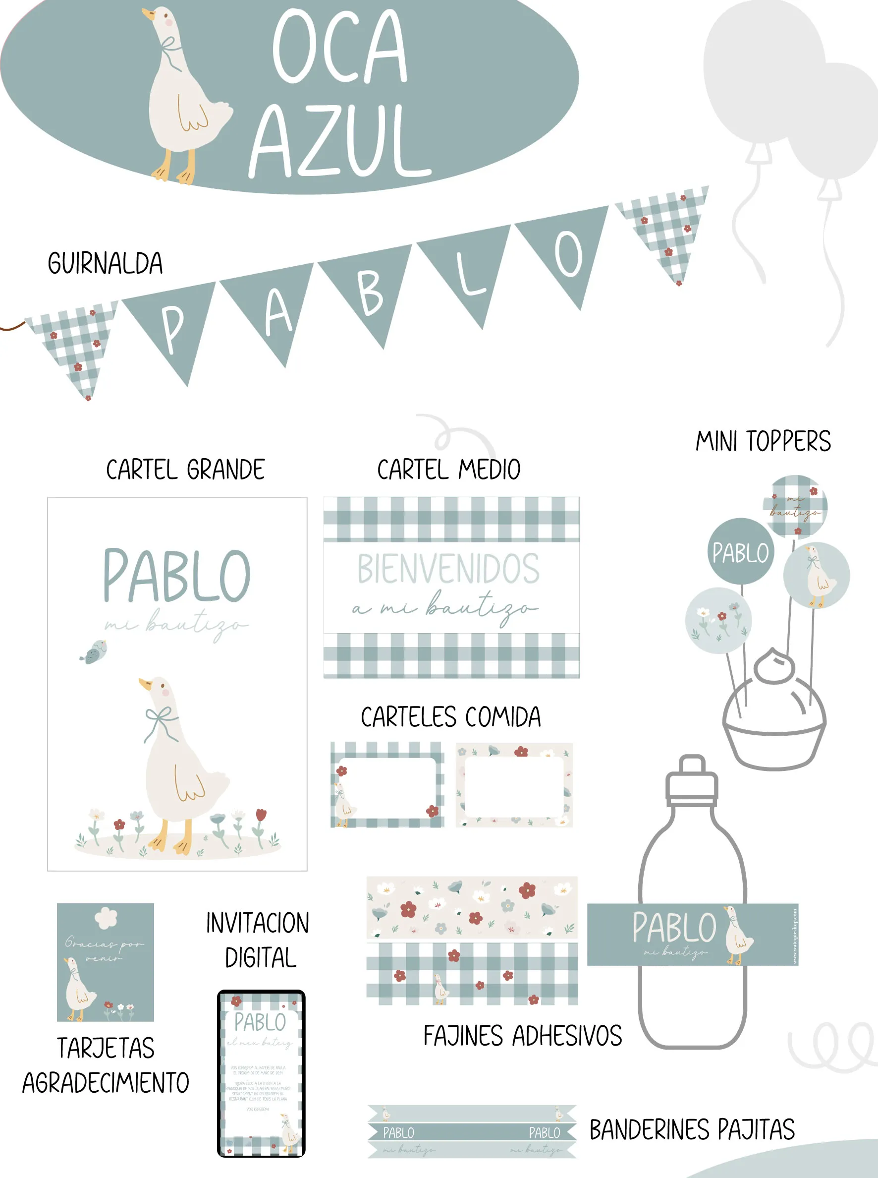 Oca Azul Party Kit