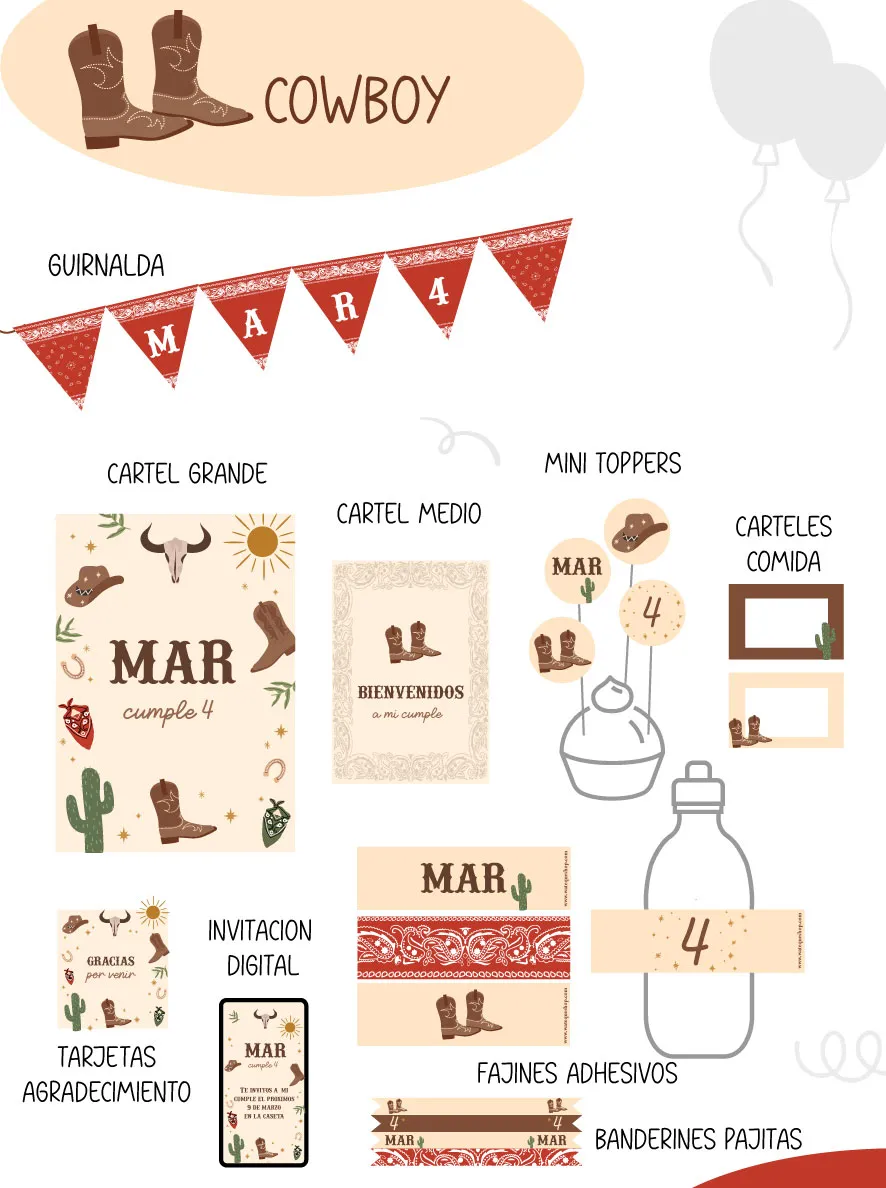 Cowboy Party Kit